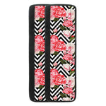 Zigzag Peony And Rose Pattern Print Refrigerator Handle Covers