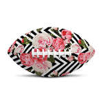 Zigzag Peony And Rose Pattern Print Rugby Ball