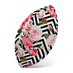 Zigzag Peony And Rose Pattern Print Rugby Ball