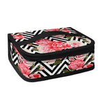 Zigzag Peony And Rose Pattern Print Small Lunch Bag
