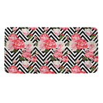 Zigzag Peony And Rose Pattern Print Towel