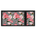 Zigzag Peony And Rose Pattern Print Trifold Wallet