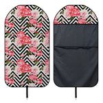 Zigzag Peony And Rose Pattern Print Waterproof Car Seat Cover