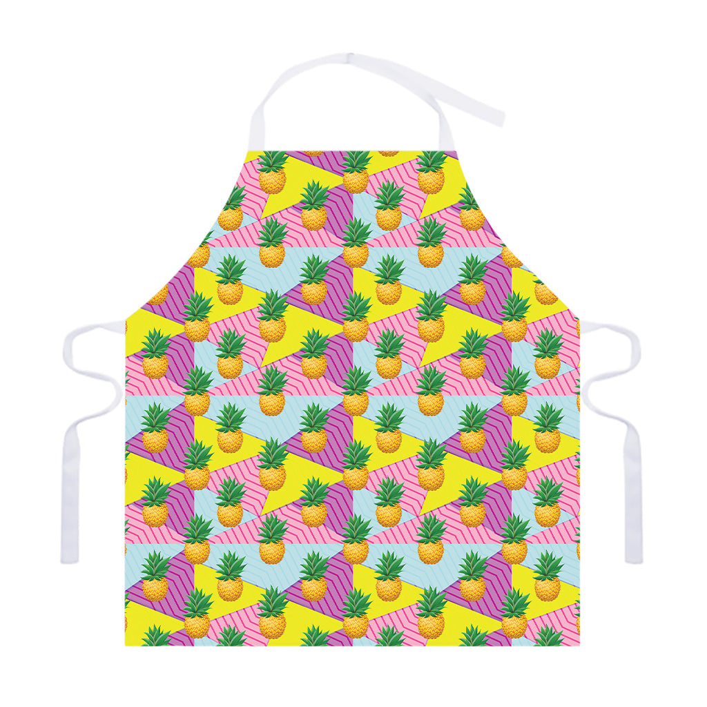 Zigzag Pineapple Pattern Print Adjustable Apron