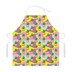 Zigzag Pineapple Pattern Print Adjustable Apron