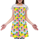 Zigzag Pineapple Pattern Print Adjustable Apron