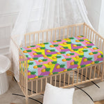 Zigzag Pineapple Pattern Print Baby Crib Sheet
