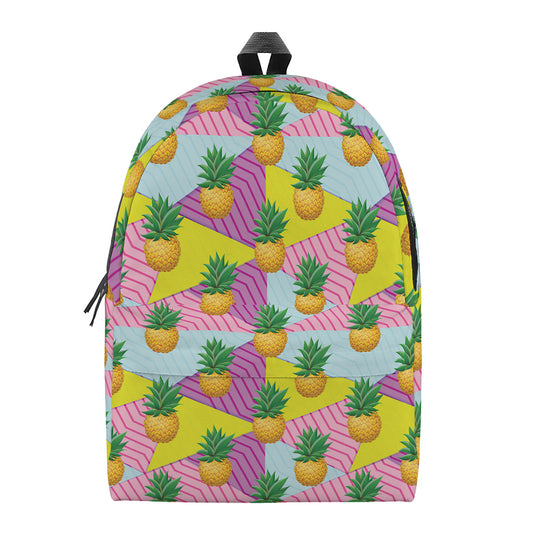 Zigzag Pineapple Pattern Print Backpack