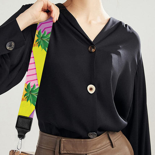 Zigzag Pineapple Pattern Print Bag Strap