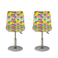 Zigzag Pineapple Pattern Print Bar Stool Covers