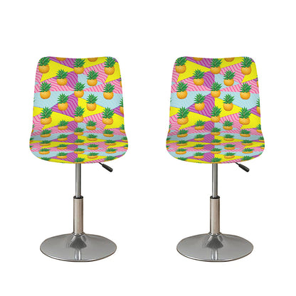 Zigzag Pineapple Pattern Print Bar Stool Covers