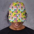 Zigzag Pineapple Pattern Print Baseball Cap