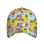 Zigzag Pineapple Pattern Print Baseball Cap