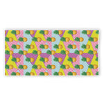 Zigzag Pineapple Pattern Print Beach Towel