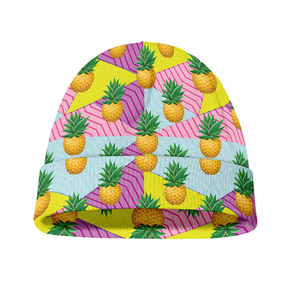 Zigzag Pineapple Pattern Print Beanie