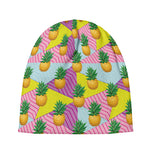 Zigzag Pineapple Pattern Print Beanie
