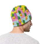 Zigzag Pineapple Pattern Print Beanie