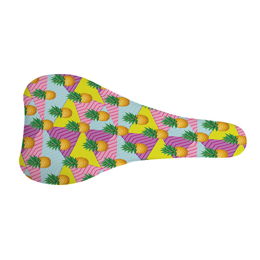 Zigzag Pineapple Pattern Print Bicycle Seat Cover
