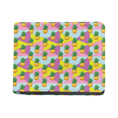 Zigzag Pineapple Pattern Print Bifold Wallet