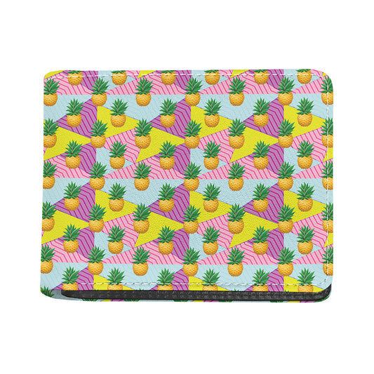 Zigzag Pineapple Pattern Print Bifold Wallet