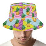 Zigzag Pineapple Pattern Print Bucket Hat