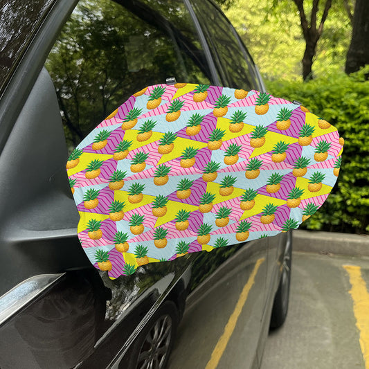 Zigzag Pineapple Pattern Print Car Side Mirror Covers