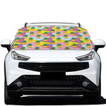 Zigzag Pineapple Pattern Print Car Windshield Snow Cover
