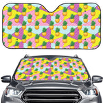 Zigzag Pineapple Pattern Print Car Windshield Sun Shade