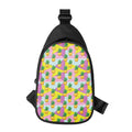 Zigzag Pineapple Pattern Print Sling Bag