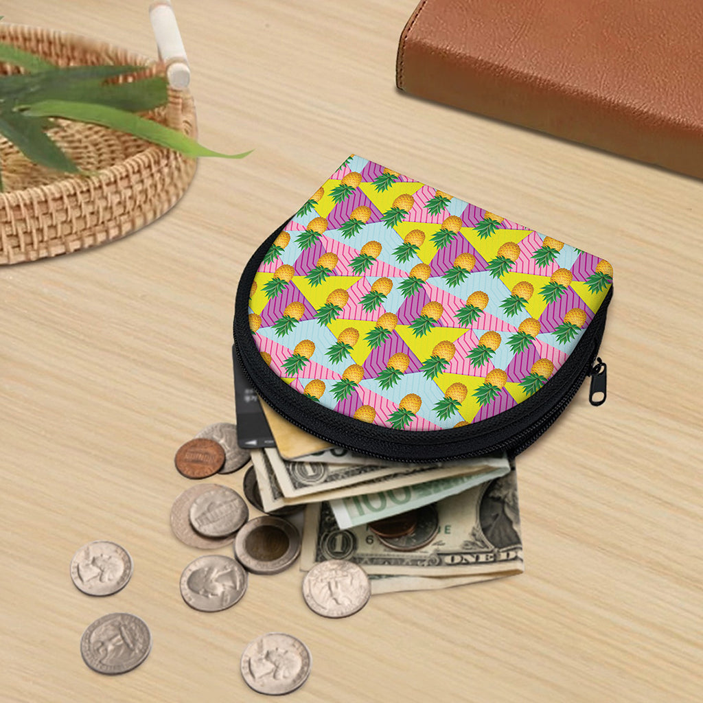 Zigzag Pineapple Pattern Print Coin Purse