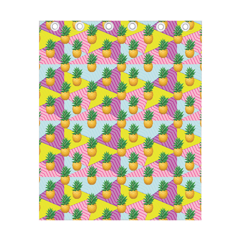Zigzag Pineapple Pattern Print Curtain