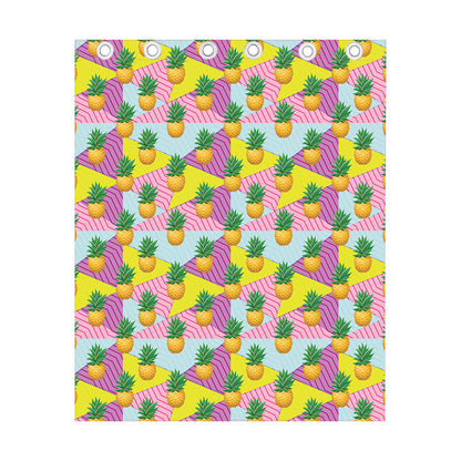 Zigzag Pineapple Pattern Print Curtain