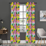 Zigzag Pineapple Pattern Print Curtain