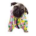 Zigzag Pineapple Pattern Print Dog Zip Up Hoodie