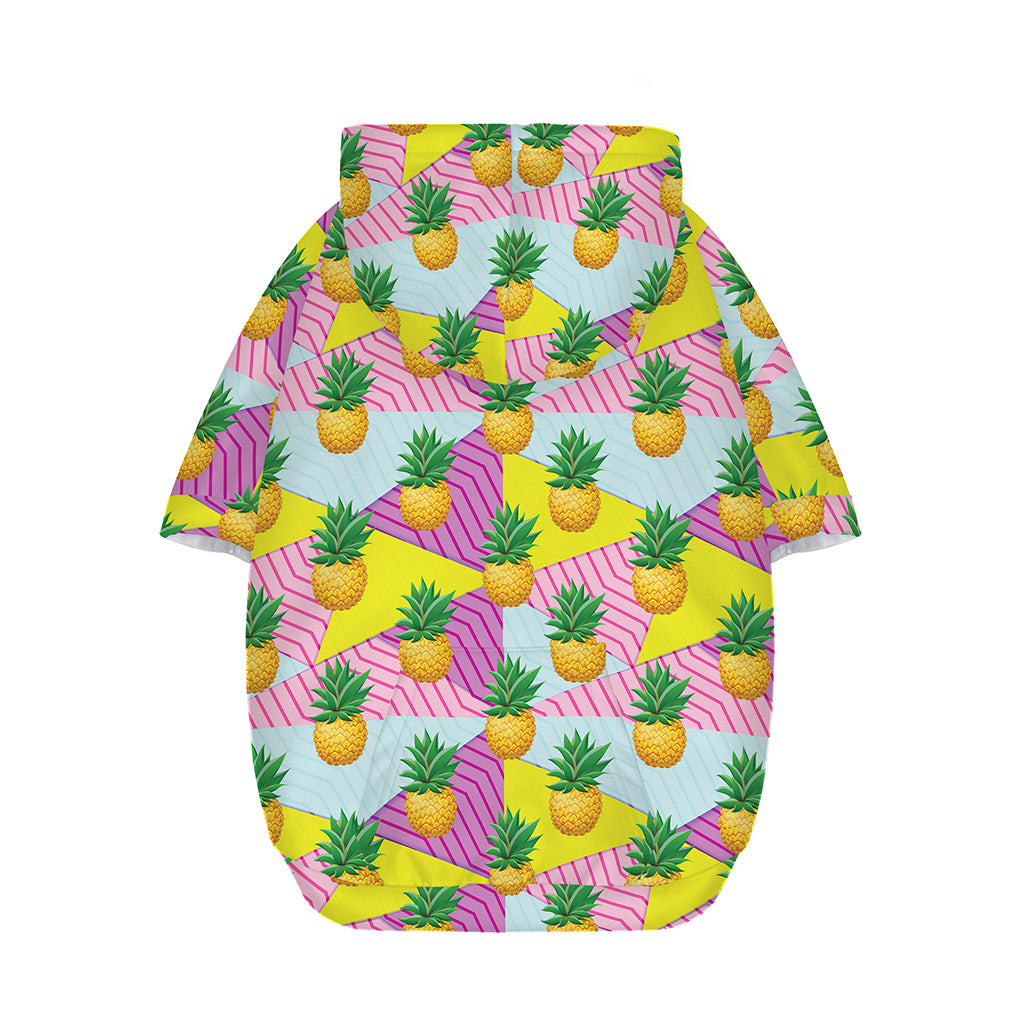 Zigzag Pineapple Pattern Print Dog Zip Up Hoodie