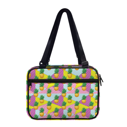 Zigzag Pineapple Pattern Print Double Strap Bible Bag