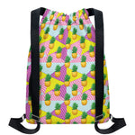 Zigzag Pineapple Pattern Print Drawstring Backpack