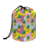 Zigzag Pineapple Pattern Print Drawstring Makeup Bag