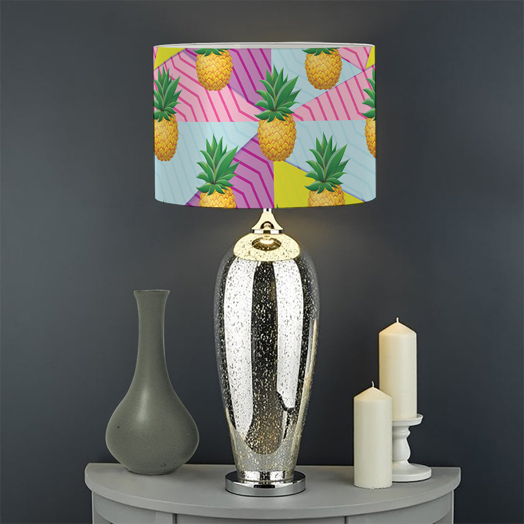 Zigzag Pineapple Pattern Print Drum Lamp Shade