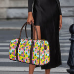 Zigzag Pineapple Pattern Print Duffle Bag