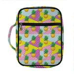 Zigzag Pineapple Pattern Print Front Pocket Bible Bag