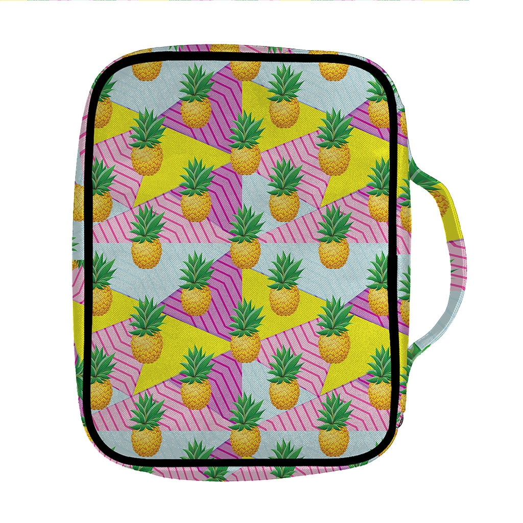 Zigzag Pineapple Pattern Print Front Pocket Bible Bag