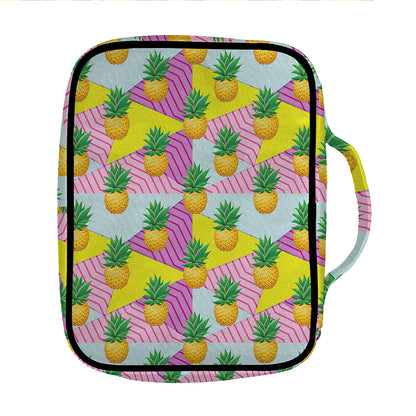 Zigzag Pineapple Pattern Print Front Pocket Bible Bag