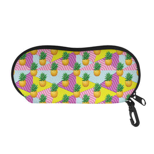 Zigzag Pineapple Pattern Print Glasses Case