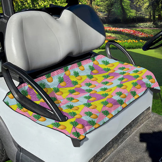 Zigzag Pineapple Pattern Print Golf Cart Seat Cover