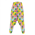 Zigzag Pineapple Pattern Print Hammer Pants