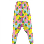 Zigzag Pineapple Pattern Print Hammer Pants
