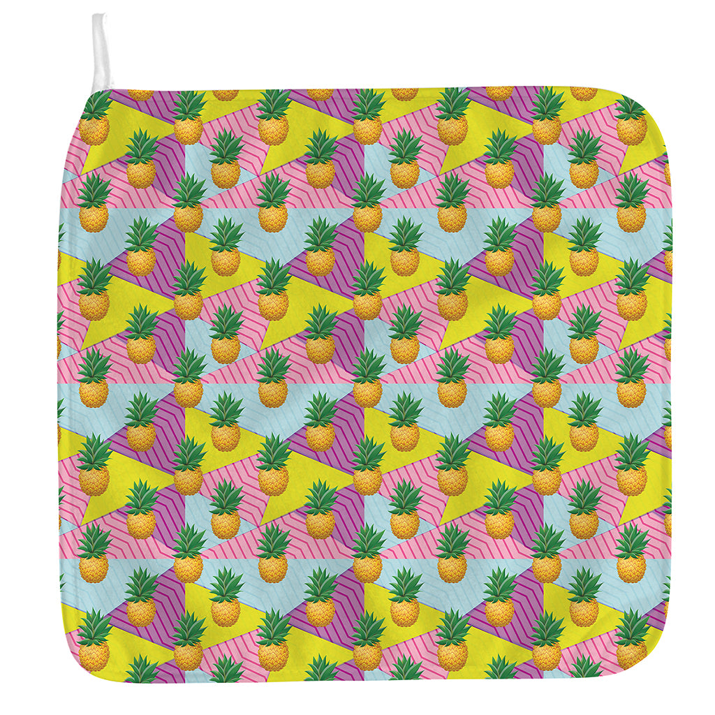 Zigzag Pineapple Pattern Print Hand Towel