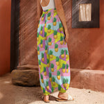 Zigzag Pineapple Pattern Print Harem Pants