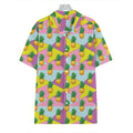 Zigzag Pineapple Pattern Print Hawaiian Shirt
